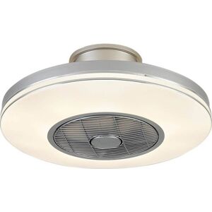 Halo Design Ventilator Plafond Med Lys & Fjernbetjening  Krom