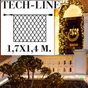 Sirius Tech-Line Led Lysnet, 168 Varmhvide Lys, 1,7x1,4 M., Startsæt