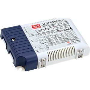 Mean Well Led Driver Lcm-60da2, 2-90v 60w, 500-1400 Ma, Dali Og Push Mean Well Led Driver Lcm-60da2, 2-90v 60w, 500-1400 Ma, Dali Og Push