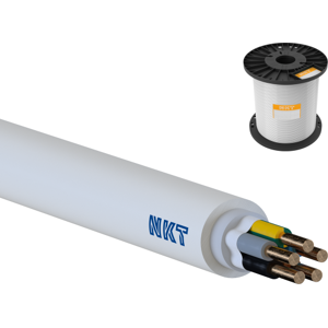 NKT 200 Meter Kabel Hjx/noiklx Xtra B2ca 5g1,5 B200, Hvid Hvid NKT 200 Meter Kabel Hjx/noiklx Xtra B2ca 5g1,5 B200, Hvid Hvid