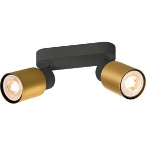 SLV Puri Cw Væg- Og Loftlampe Sort/guld Gu10 6w Ip20 Sort SLV Puri Cw Væg- Og Loftlampe Sort/guld Gu10 6w Ip20 Sort