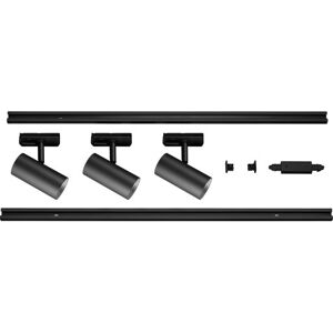 Slv Noblo Skinnesæt, Sort 2000x50x125 mm black Slv Noblo Skinnesæt, Sort 2000x50x125 mm black