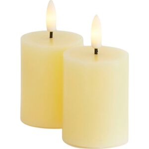 10 Stk Sirius Sille Led Bloklys, Batteri, Gul Gul Stearin 10 Stk Sirius Sille Led Bloklys, Batteri, Gul Gul Stearin