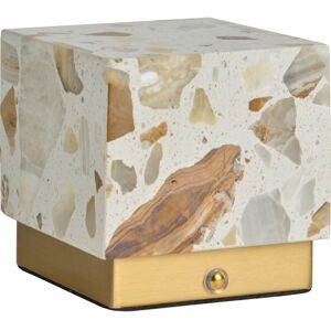 Osram Decor Gleam Genopladelig Bordlampe 100x100x97 mm beige metal, terrazzo Osram Decor Gleam Genopladelig Bordlampe 100x100x97 mm beige metal, terrazzo
