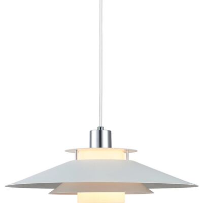 Halo Design Rivoli Pendellampe - Hvid/Chrom - 40cm Halo Design Rivoli Pendellampe - Hvid/Chrom - 40cm