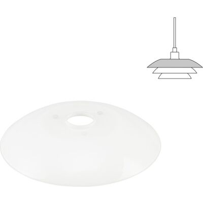 Dyberg Larsen Reserveglas Til Dl20 Pendel, Øverste Skærm 200 mm diameter x 55 mm height opal glass Dyberg Larsen Reserveglas Til Dl20 Pendel, Øverste Skærm 200 mm diameter x 55 mm height opal glass