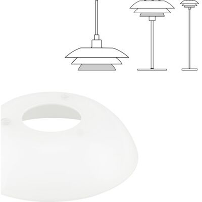 Dyberg Larsen Reserveglas Til Dl20 Lamper, Nederste Skærm (Universal) 200 mm diameter opal glass Dyberg Larsen Reserveglas Til Dl20 Lamper, Nederste Skærm (Universal) 200 mm diameter opal glass