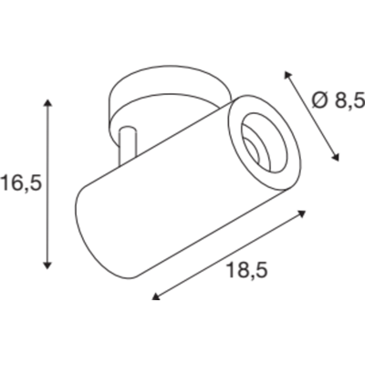 SLV Numinos M, Påbygningsspot, 2700k, 1930 Lm, 36°, Hvid/sort Hvid/Sort Aluminium SLV Numinos M, Påbygningsspot, 2700k, 1930 Lm, 36°, Hvid/sort Hvid/Sort Aluminium