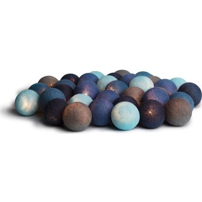 Iris Lights Ocean Blue Lyskæde, 20 Kugler 290 cm blue, grey, black cotton, plastic Iris Lights Ocean Blue Lyskæde, 20 Kugler 290 cm blue, grey, black cotton, plastic