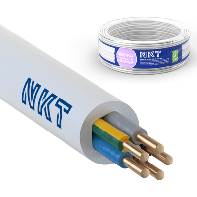 NKT 50 Meter Kabel Exq Xtra Dca 5g1,5 Hvid R50 NKT 50 Meter Kabel Exq Xtra Dca 5g1,5 Hvid R50