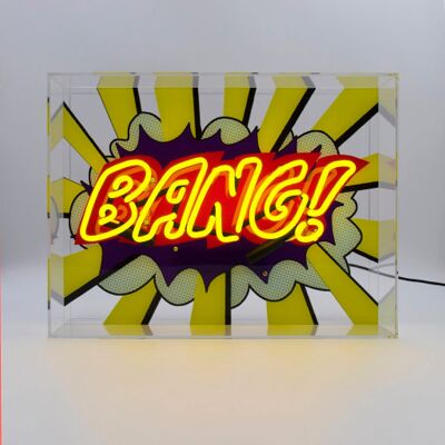 Locomocean Bang Neonskilt 400 x 300 x 105 mm yellow glass Locomocean Bang Neonskilt 400 x 300 x 105 mm yellow glass