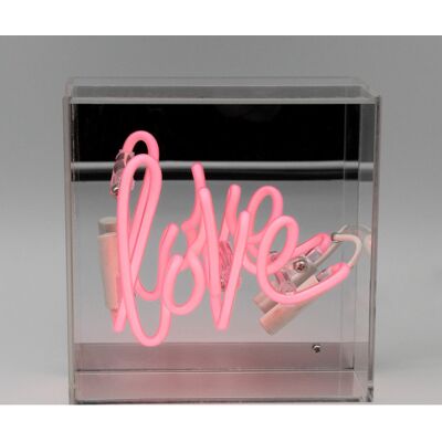 Locomocean Love Neonskilt 160x160x90 mm pink glass Locomocean Love Neonskilt 160x160x90 mm pink glass