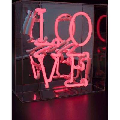 Locomocean Love Neonskilt, Lyserød 250x250x105 mm pink glass Locomocean Love Neonskilt, Lyserød 250x250x105 mm pink glass