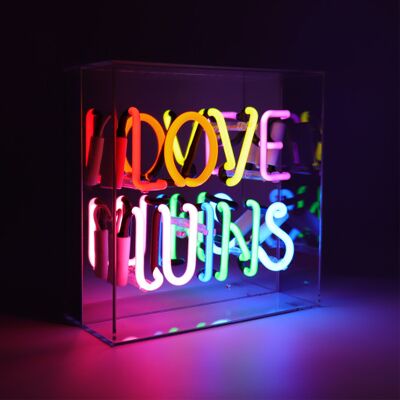 Locomocean Love Wins Neonskilt 250 x 250 x 105 mm multicolor glass Locomocean Love Wins Neonskilt 250 x 250 x 105 mm multicolor glass
