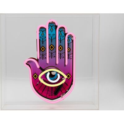 Locomocean All Seeing Eye Neonskilt 350 x 350 x 105 mm multicolor glass Locomocean All Seeing Eye Neonskilt 350 x 350 x 105 mm multicolor glass
