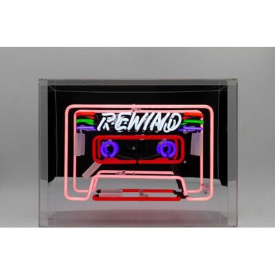 Locomocean Cassette Neonskilt 400 x 300 x 105 mm multicolor glass Locomocean Cassette Neonskilt 400 x 300 x 105 mm multicolor glass