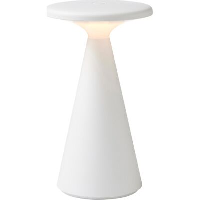 Nielsen Light Nyhavn Genopladelig Bordlampe, Hvid Height 20.3 cm x Diameter 11.5 cm (base diameter 9.4 cm) White Plastic Nielsen Light Nyhavn Genopladelig Bordlampe, Hvid Height 20.3 cm x Diameter 11.5 cm (base diameter 9.4 cm) White Plastic