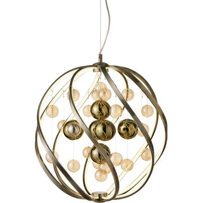 Nielsen Light Solar Lysekrone, Antik Messing 52 x 520 brass metal Nielsen Light Solar Lysekrone, Antik Messing 52 x 520 brass metal