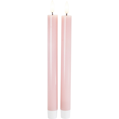Sirius Sille Led Kronelys, Batteri, Lyserød height:25 cm;diameter:2 cm;count:2 light pink stearin Sirius Sille Led Kronelys, Batteri, Lyserød height:25 cm;diameter:2 cm;count:2 light pink stearin