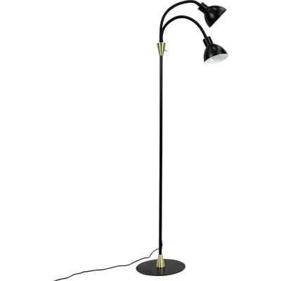 Dyberg Larsen Lilje Gulvlampe, Sort height: 135 cm; depth: 25 cm; base diameter: 25 cm; cord length: 180 cm black/gold metal Dyberg Larsen Lilje Gulvlampe, Sort height: 135 cm; depth: 25 cm; base diameter: 25 cm; cord length: 180 cm black/gold metal