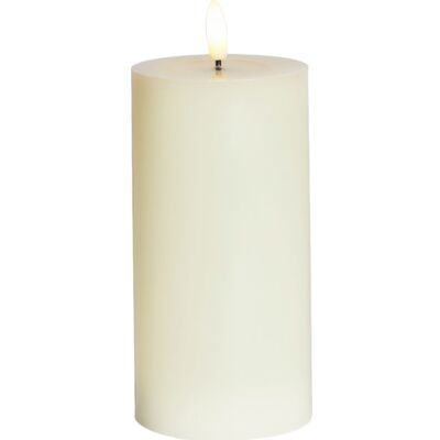 Sirius Sille Led Bloklys, Batteri, Råhvid, H15 Cm Ø7.5 x H15 cm ivory wax with lacquered finish Sirius Sille Led Bloklys, Batteri, Råhvid, H15 Cm Ø7.5 x H15 cm ivory wax with lacquered finish