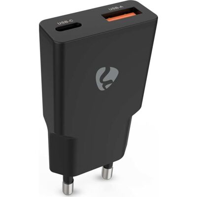 Nedis Usb A- & C Adapter, 20w, Sort 103.3 x 62 x 14.7 mm black metal, polycarbonate Nedis Usb A- & C Adapter, 20w, Sort 103.3 x 62 x 14.7 mm black metal, polycarbonate