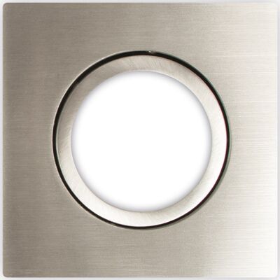Scan Products Luna Low Profile Frontring, Firkantet, Børstet Aluminium 88 x 88 mm brushed aluminum aluminum Scan Products Luna Low Profile Frontring, Firkantet, Børstet Aluminium 88 x 88 mm brushed aluminum aluminum