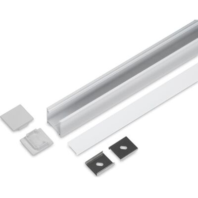 HiluX Aluminiumsprofil Model L 20mm Led Strip, Lgd 1m, Alu Aluminium Aluminium HiluX Aluminiumsprofil Model L 20mm Led Strip, Lgd 1m, Alu Aluminium Aluminium