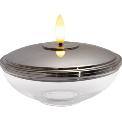 Sirius Lia Genopladelig Lys, Krom H5 x Ø10 cm chrome glass, metal Sirius Lia Genopladelig Lys, Krom H5 x Ø10 cm chrome glass, metal