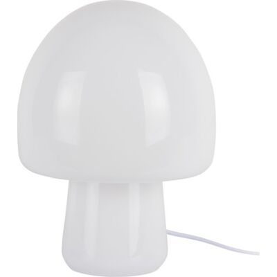 Leitmotiv Gozar Bordlampe, Hvid Diameter 20 cm, Height 27 cm White Glass Leitmotiv Gozar Bordlampe, Hvid Diameter 20 cm, Height 27 cm White Glass
