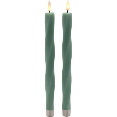 Sirius Sille Nordic Sculpture Twist Kunstig Stearinlys, Grøn 2 cm x 26 cm sandy green wax Sirius Sille Nordic Sculpture Twist Kunstig Stearinlys, Grøn 2 cm x 26 cm sandy green wax