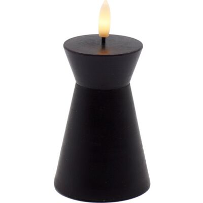 Sirius Sille Nordic Sculpture Kegle Kunstig Stearinlys, Sort 6.5x6.5x10 cm black wax Sirius Sille Nordic Sculpture Kegle Kunstig Stearinlys, Sort 6.5x6.5x10 cm black wax