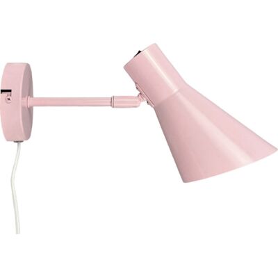 Dyberg Larsen Dl12 Væglampe, Lyserød Length 29 cm, Height 20 cm, Width 12 cm White Metal / fabric Dyberg Larsen Dl12 Væglampe, Lyserød Length 29 cm, Height 20 cm, Width 12 cm White Metal / fabric