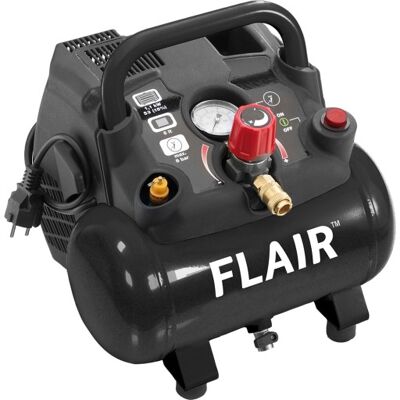 Flair Kompressor 15/6, Oliefri, Bærbar 6Liter Flair Kompressor 15/6, Oliefri, Bærbar 6Liter