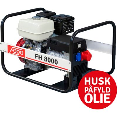 Fogo Fh8000 Generator 400 V/230 V, 7,7 Kva/3,9 Kw, Honda Fogo Fh8000 Generator 400 V/230 V, 7,7 Kva/3,9 Kw, Honda