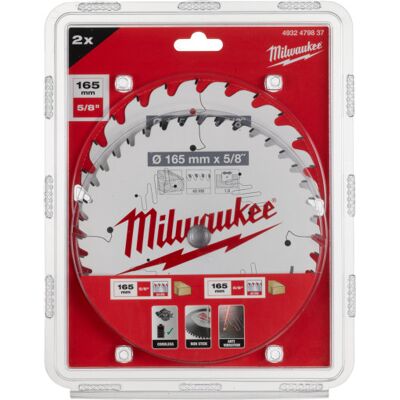 Milwaukee 165x30 Skiver - PTFE-bælag, Laserlavede spor, Wolframkarbid Milwaukee 165x30 Skiver - PTFE-bælag, Laserlavede spor, Wolframkarbid