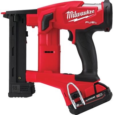 Milwaukee M18 Fuel Klammerpistol - 6,35/38mm Klammer - 2 Batterier Milwaukee M18 Fuel Klammerpistol - 6,35/38mm Klammer - 2 Batterier