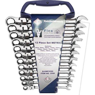 BATO - Ringskraldenøgle - 8-19 mm - 12-stk - Wrench set BATO - Ringskraldenøgle - 8-19 mm - 12-stk - Wrench set