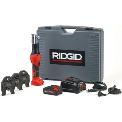 Ridgid Pressmaskine Rp219, Med Batteri, Lader Og M15-18-22 Kæber Ridgid Pressmaskine Rp219, Med Batteri, Lader Og M15-18-22 Kæber