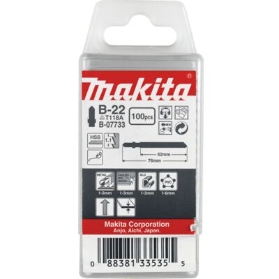 Makita B-07733 HSS Stiksavsblaadere - 100 stk Makita B-07733 HSS Stiksavsblaadere - 100 stk
