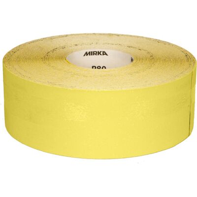 Mirka Sandpapir / Slibepapir 100 Mm X 50 M, Gul, K80 Mirka Sandpapir / Slibepapir 100 Mm X 50 M, Gul, K80