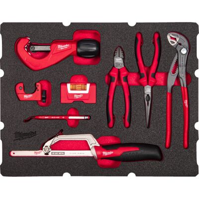 Milwaukee Packout™ Vvs Sæt Med Skumindsats, 8 Dele Milwaukee Packout™ Vvs Sæt Med Skumindsats, 8 Dele