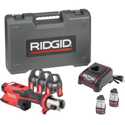 Ridgid Pressmaskine Rp251, 2 X 12 V/2,5 Ah Og Lader, M 15/22/28 Ridgid Pressmaskine Rp251, 2 X 12 V/2,5 Ah Og Lader, M 15/22/28
