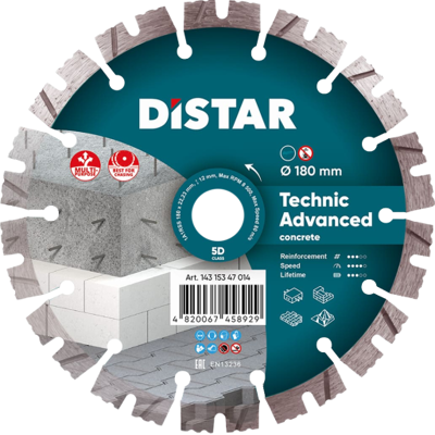 Distar Technic Advanced Diamantklinge, 180/22,2 Mm 180 mm Distar Technic Advanced Diamantklinge, 180/22,2 Mm 180 mm
