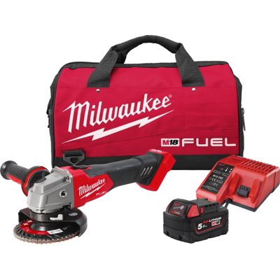 Milwaukee M18 Fuel™ Vinkelsliber Fsag125x-501b, 1 X 18 V/5,0 Ah Milwaukee M18 Fuel™ Vinkelsliber Fsag125x-501b, 1 X 18 V/5,0 Ah