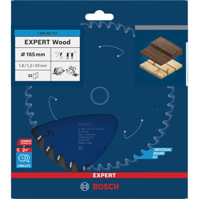 Bosch Expert Wood Savklinge, Ø165/20 Mm, 32 Td. Bosch Expert Wood Savklinge, Ø165/20 Mm, 32 Td.