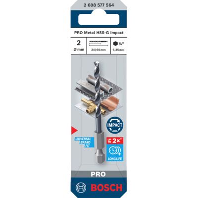 Bosch Hss-G Impact Metalbor, 2,0 Mm 2 mm Bosch Hss-G Impact Metalbor, 2,0 Mm 2 mm