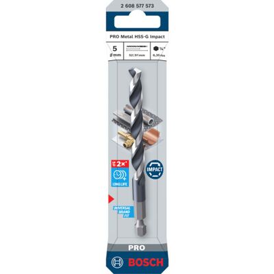 Bosch Hss-G Impact Metalbor, 5,0 Mm 5 mm Bosch Hss-G Impact Metalbor, 5,0 Mm 5 mm