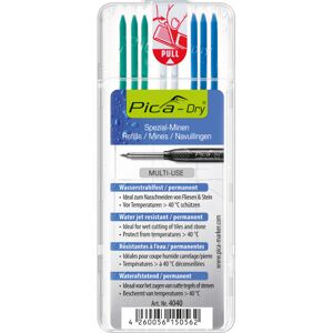 10 Stk Pica Stifter Til Dry Dybhulsblyant, Blå/hvid/grøn, 8 Stk. 10 Stk Pica Stifter Til Dry Dybhulsblyant, Blå/hvid/grøn, 8 Stk.