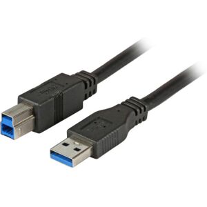 EFB Kabel Usb3.0 Usb-A/usb-B Han/han 5,0m Sort